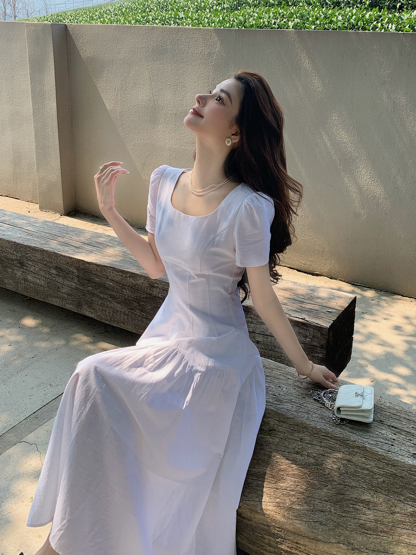 French Square Neck Dress