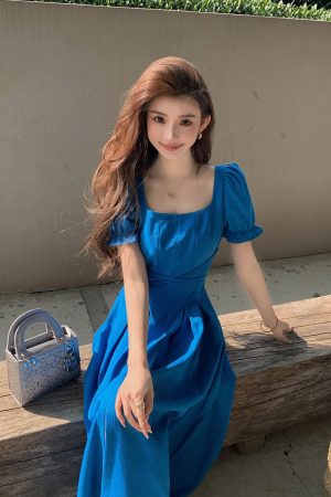 French Square Neck Dress