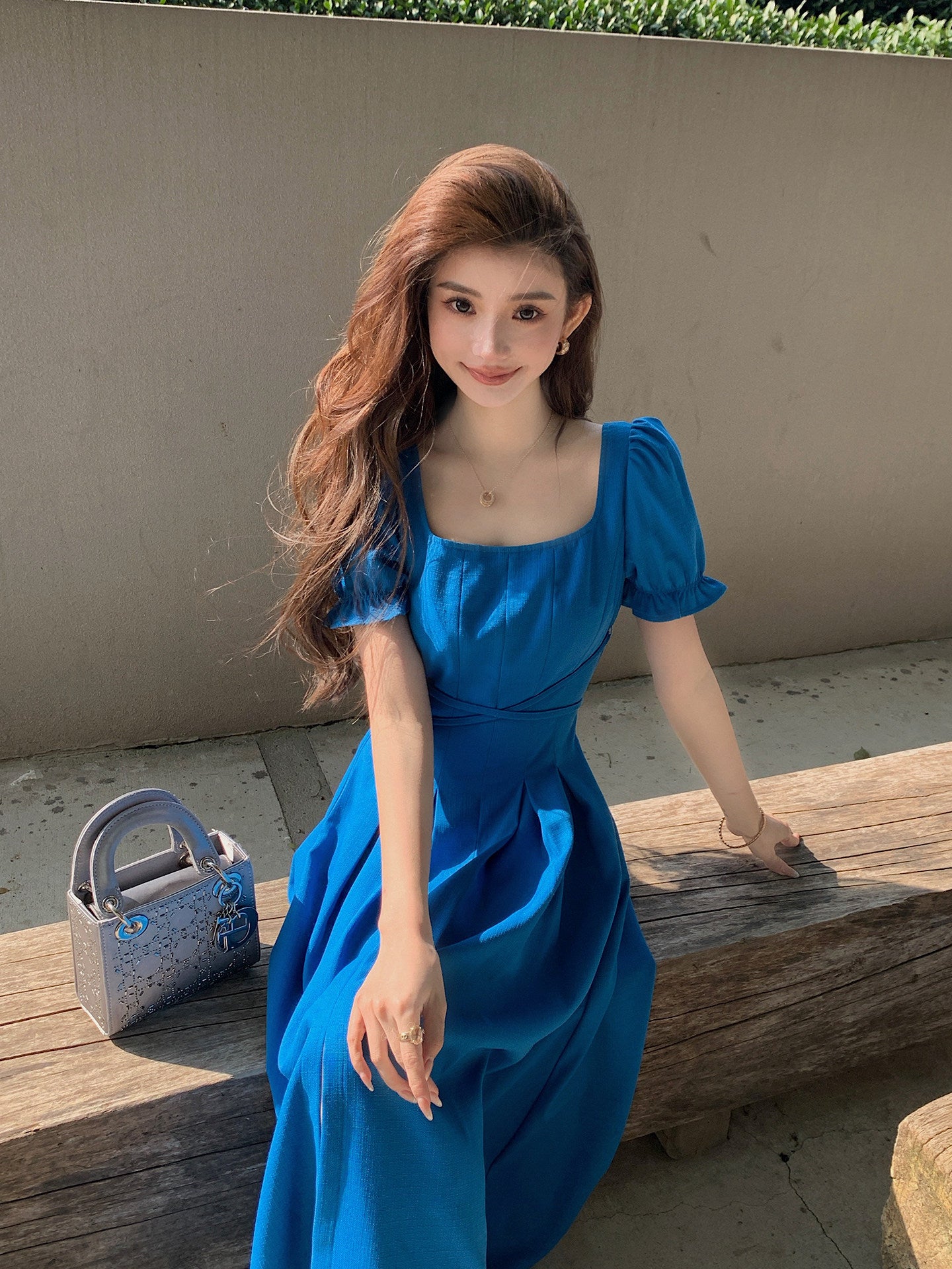 French Square Neck Dress