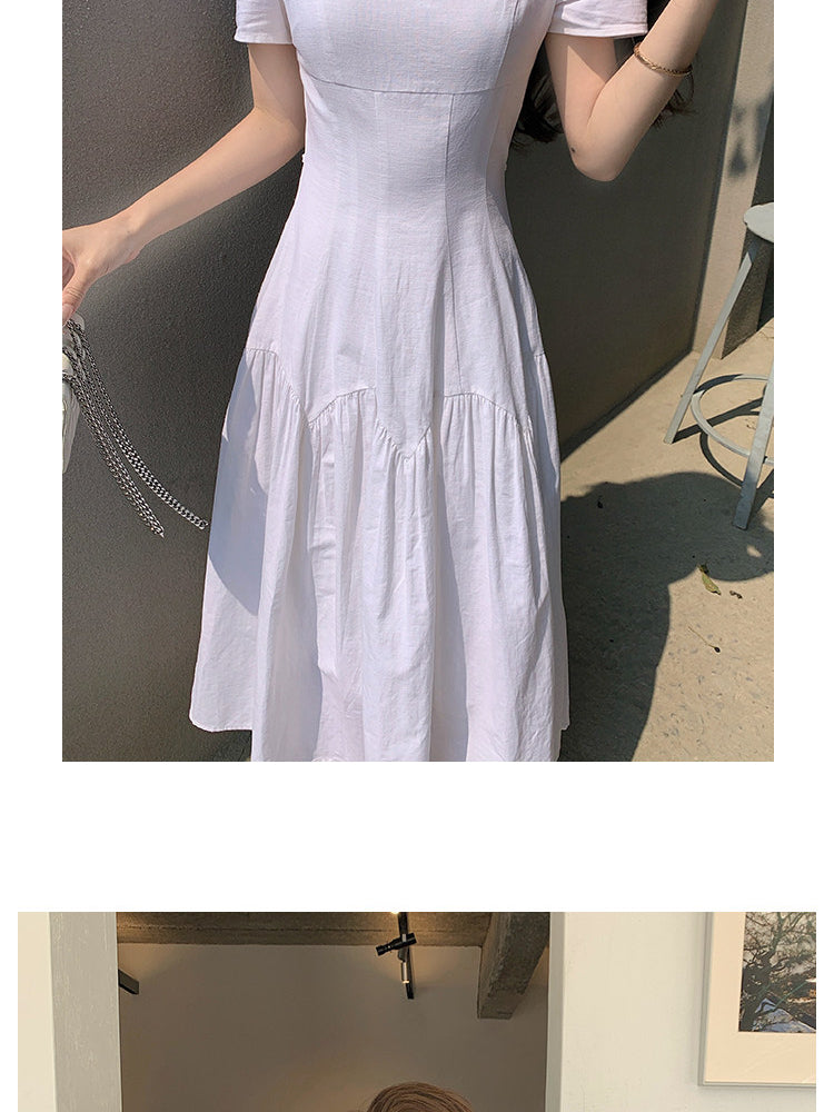 French Square Neck Dress - Image 10