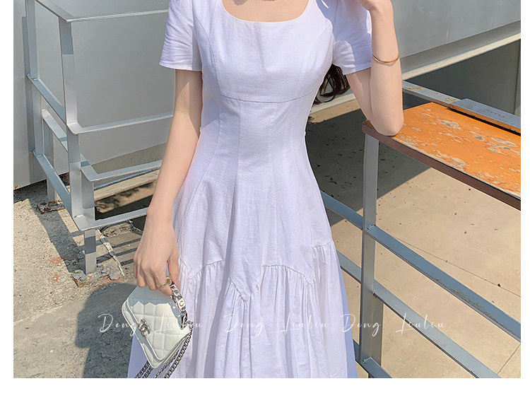 French Square Neck Dress - Image 8