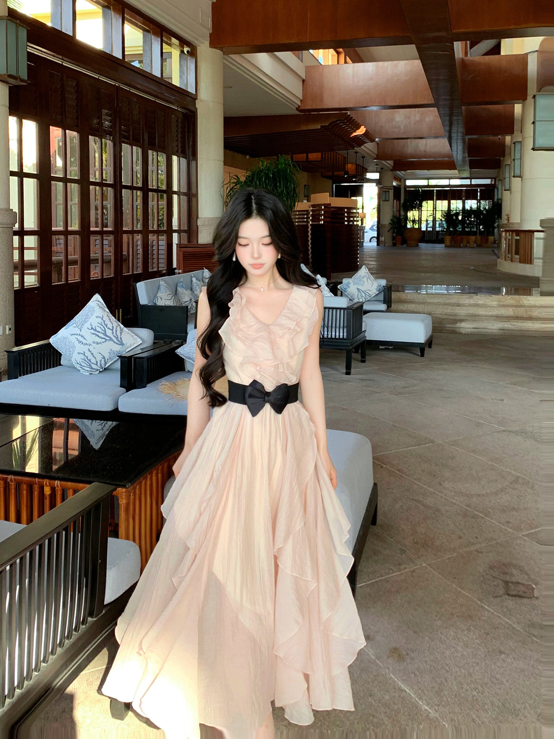 French-Style Ruffled Dress - Image 3