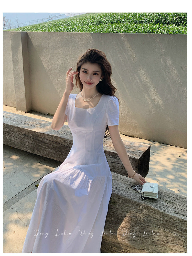 French Square Neck Dress - Image 6