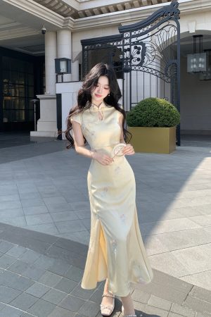 New Chinese Style Knotted Dress