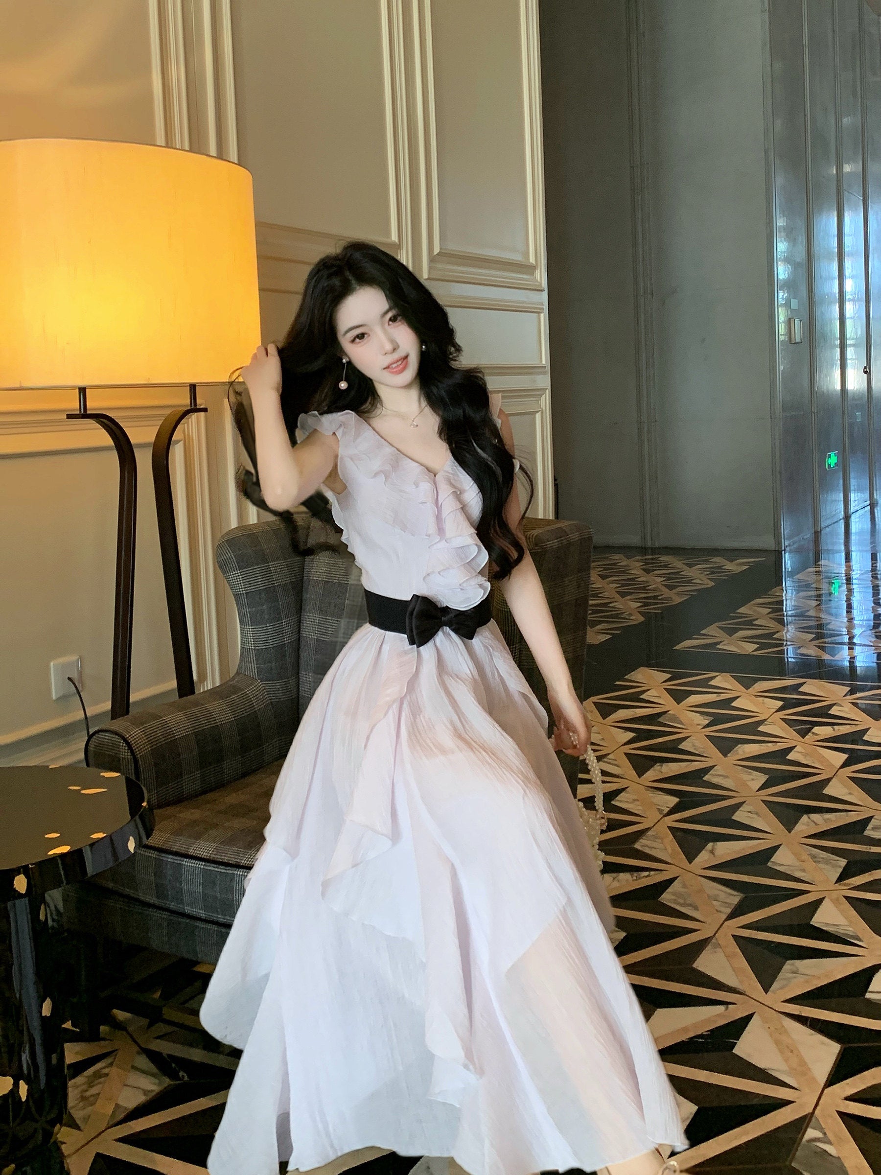 French-Style Ruffled Dress - Image 6