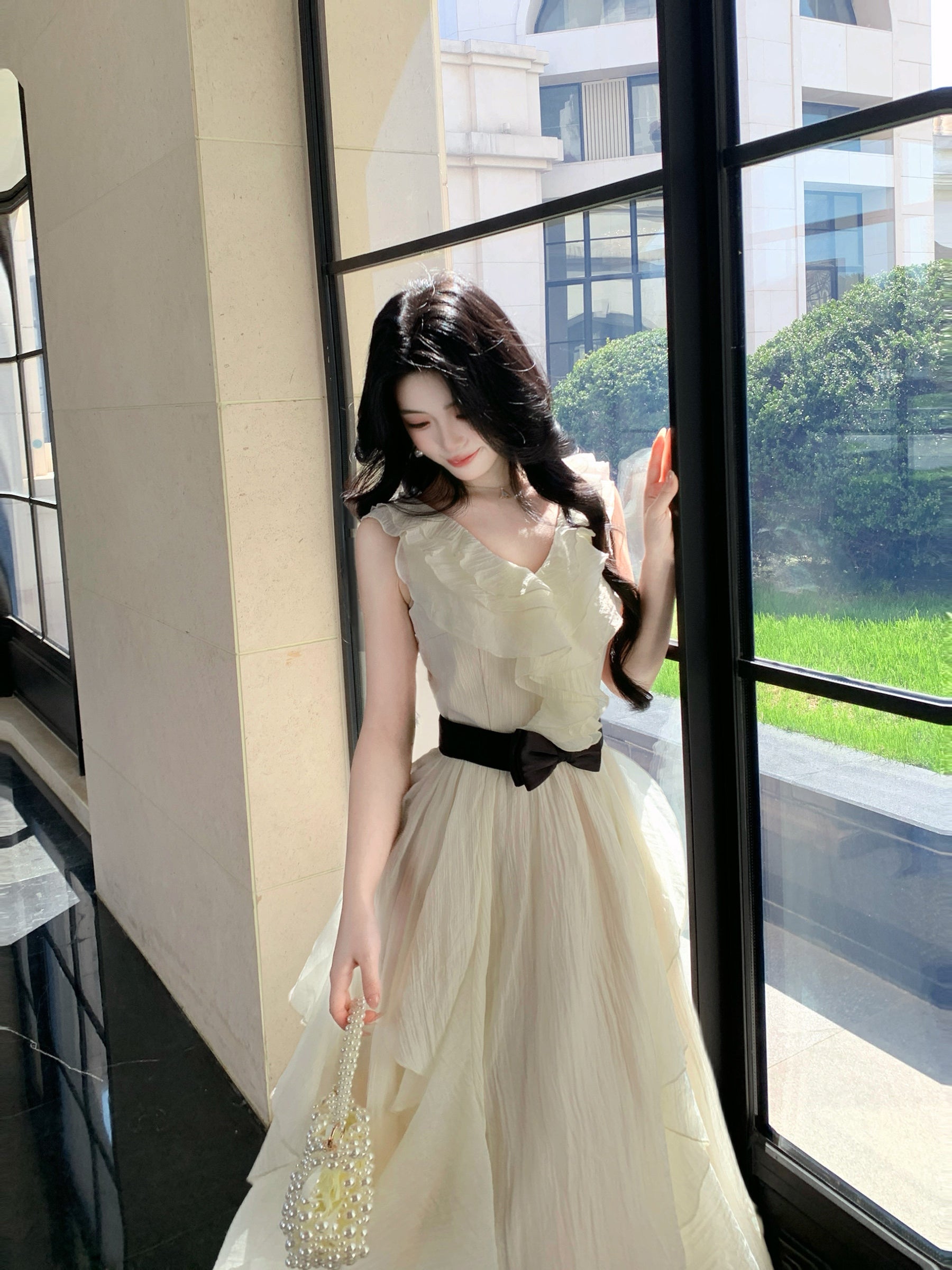 French-Style Ruffled Dress - Image 2