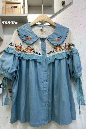 Quality Linen Embroidered Top